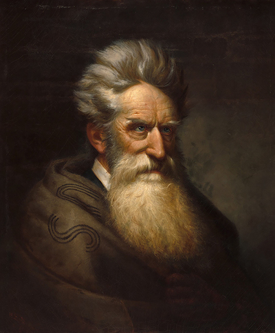 An oil portrait of abolitionist John Brown